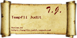 Tempfli Judit névjegykártya